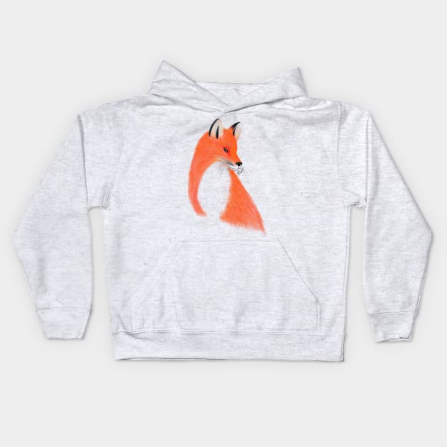 Fox Kids Hoodie by Sara Knite